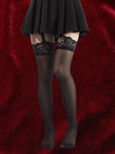 ROMWE Goth 1pair Contrast Lace Garter Stockings